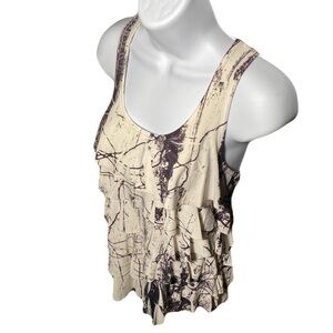 XXI Womens Ruffled Tank Top Blouse Size